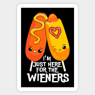 i'm just here for the wieners Sticker